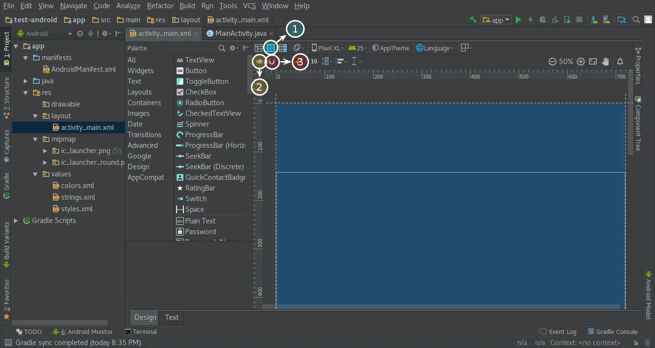 Gambar 1. Interface Android Studio